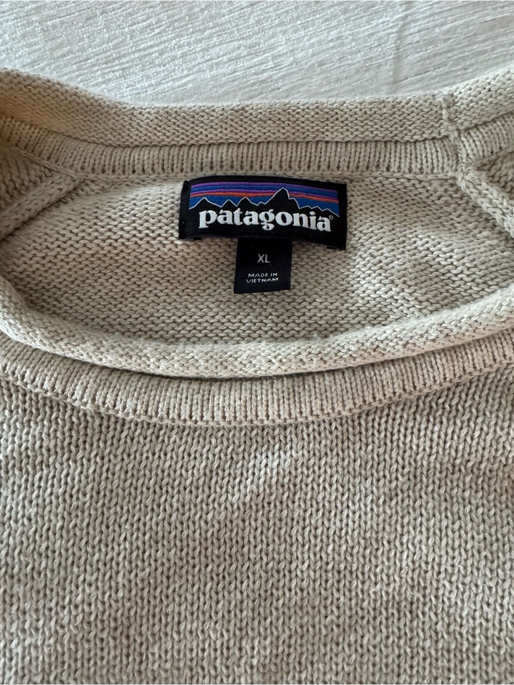Patagonia Men’s Crewneck Sweater in Light Beige - Picture 2 of 2